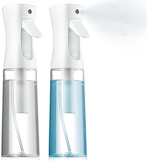 2 Pack Continuous Spray Bottles - Ultra Fine Mist Sprayer | Water Spray Bottle For Hair Mister Spray Bottle | Hair Spray Bottles For Hairstyling, Cleaning, Salons - 2pk 6.8 OZ / 200 ML