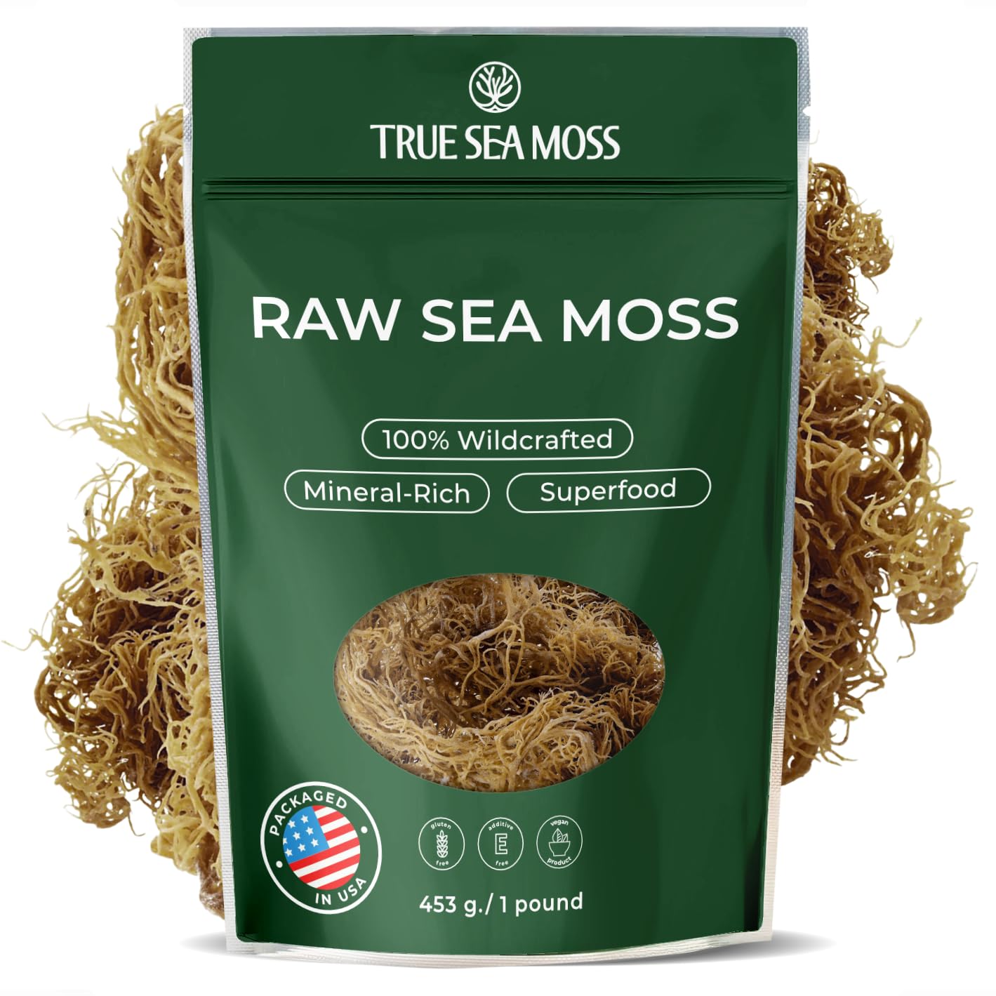 Sea Moss Raw - Wildcrafted Irish Sea Moss for Digestion and Gut Health - Makes 100oz of Gel - Sundried 16oz