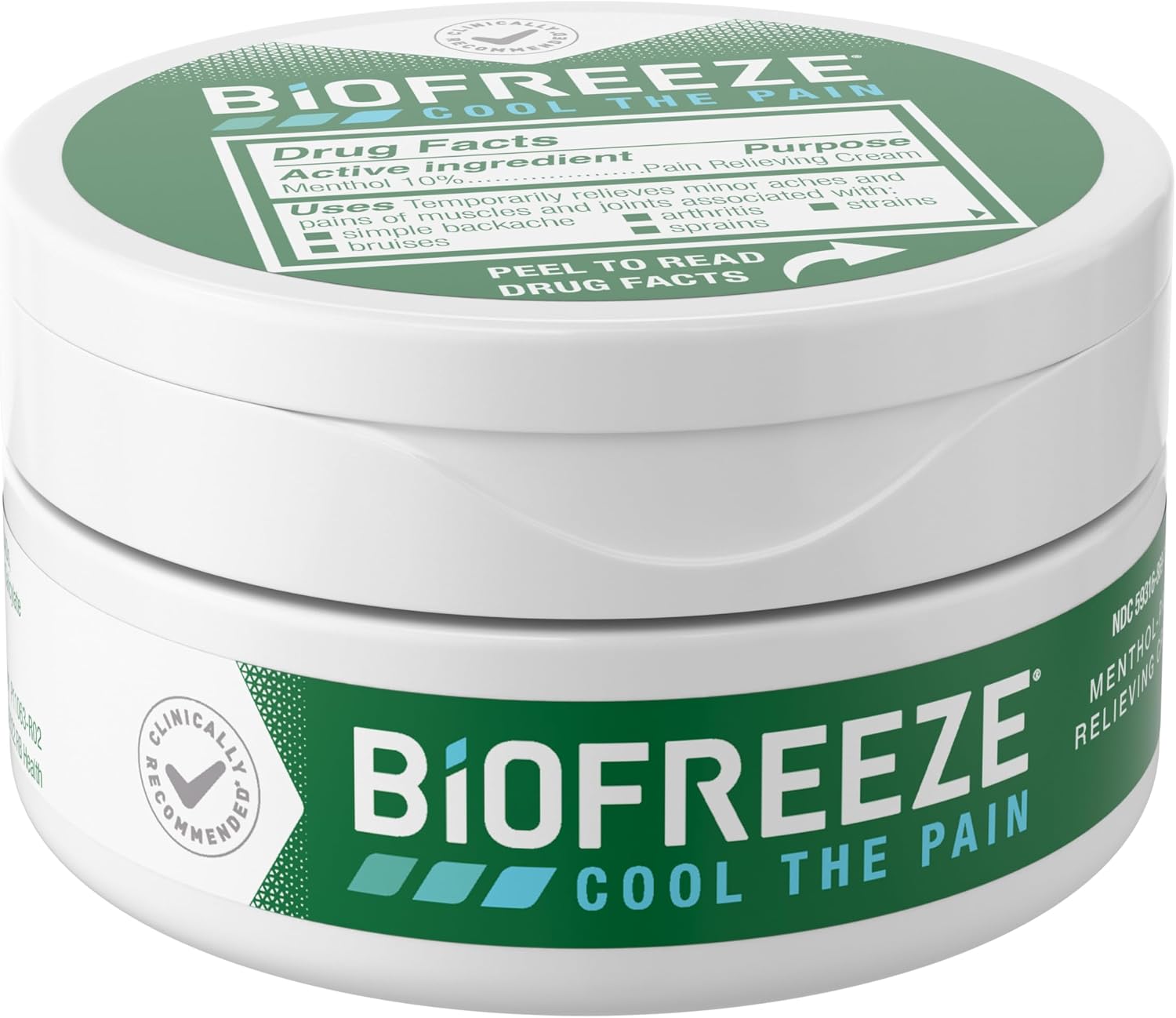 Biofreeze Pain Relief Cream for Knee, Neck, Hip, Joint, Shoulder, & Simple Backache, Arthritis Pain Reliever, Sore Muscle Relief, Cooling Menthol Pain Cream, 3 Oz