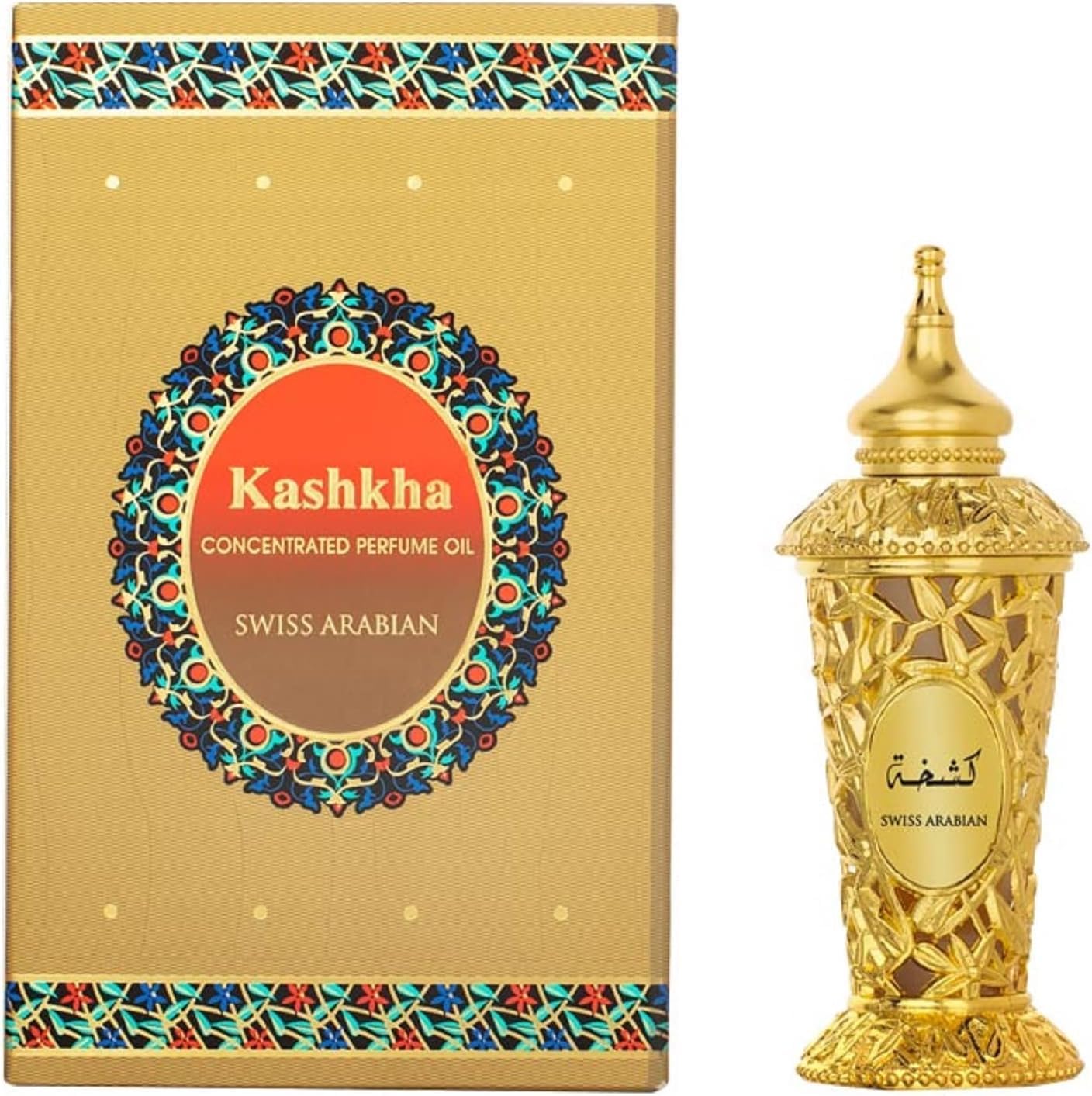 Swiss Arabian Kashkha - Luxury Products From Dubai - Long Lasting And Addictive Personal Perfume Oil Fragrance - A Seductive Signature Aroma - 0.6 Oz