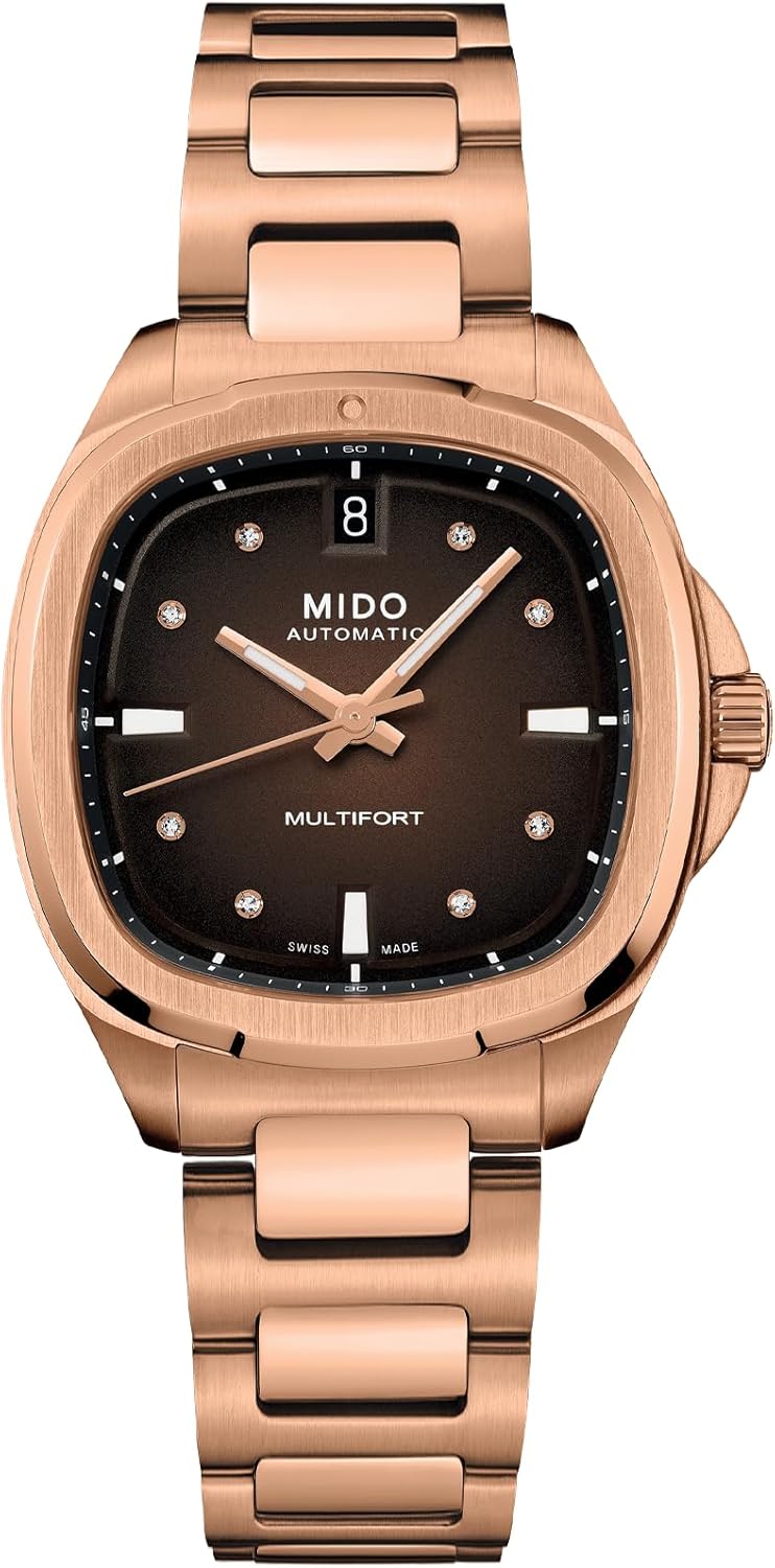 MIDO Multifort TV 35 - Swiss Automatic Watch for Men & Women - Brown Dial - Case 35mm - M0493073329600