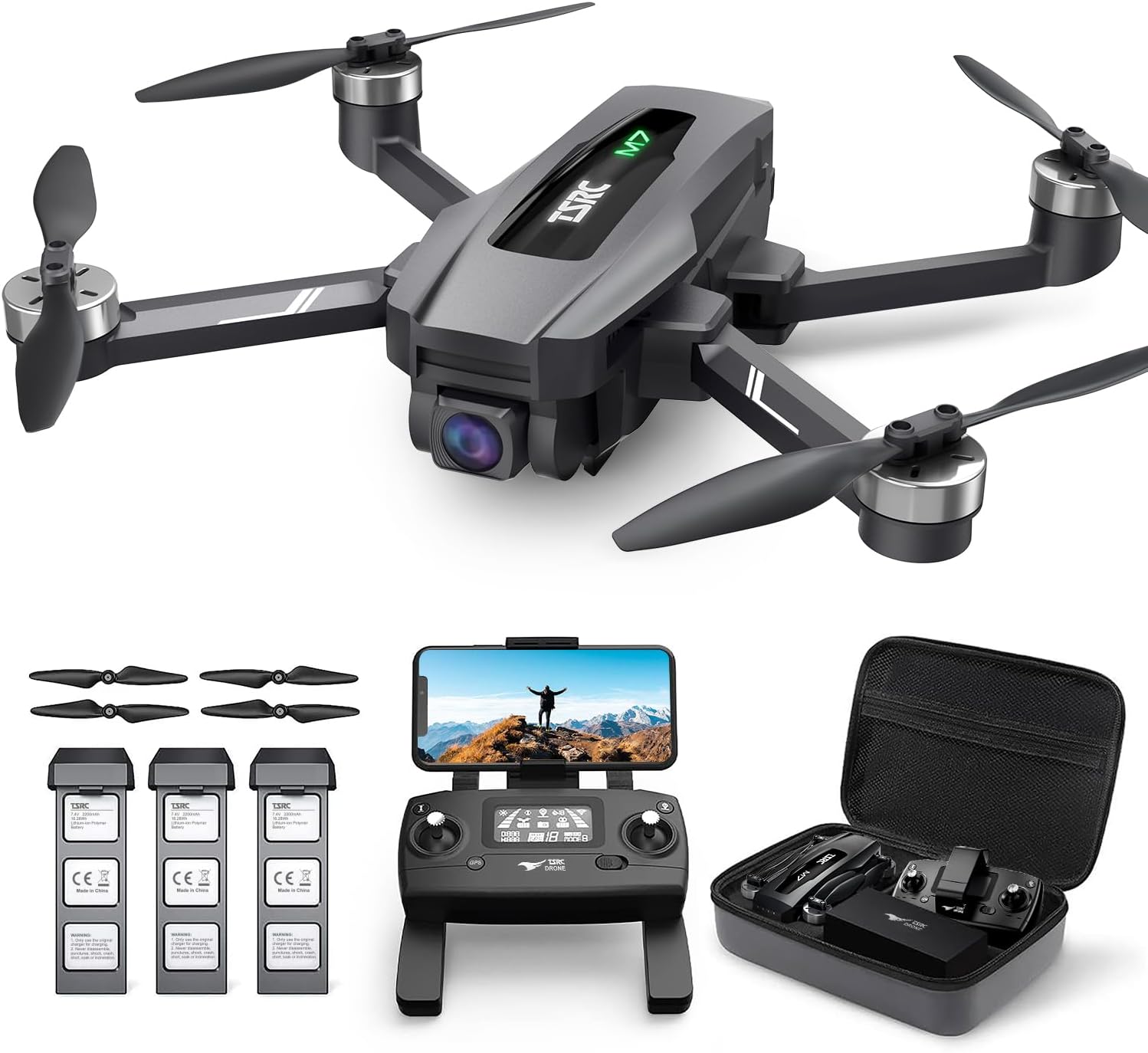 GPS Drone with 4K EIS UHD 130 FOV Camera for Adults Beginner