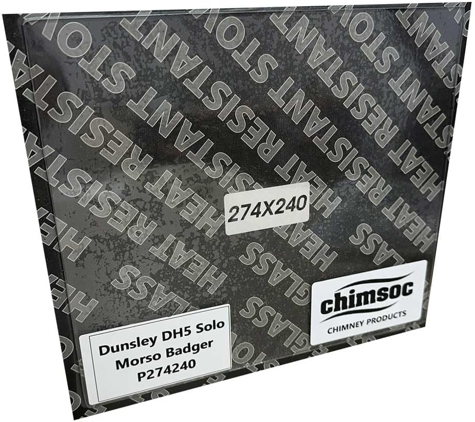 Chimsoc Replacement Stove Glass - Morso Badger (3112 & 3142) (274mm x 240mm Rectangular)