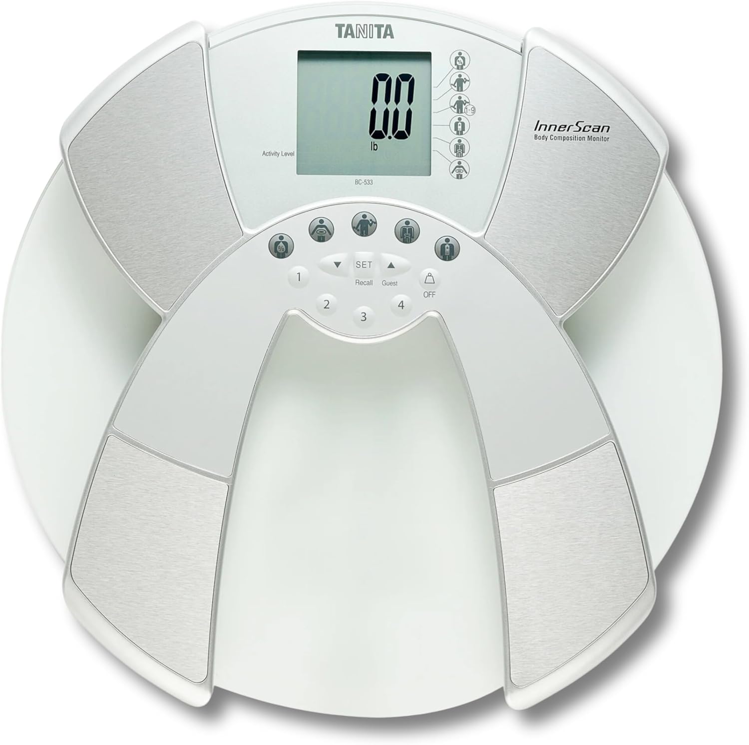 Tanita BC-533 Digital Bathroom Scale - Japan Technology Clear Glass Smart Innerscan Body Composition Monitor, Measures Weight, Body Fat, Muscle Mass, BMI, Bone Mass, Visceral Fat - FSA/HSA Eligible