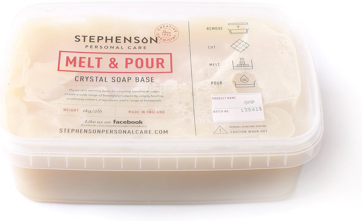 Stephenson Melt and Pour Soap Base Organic - 5Kg