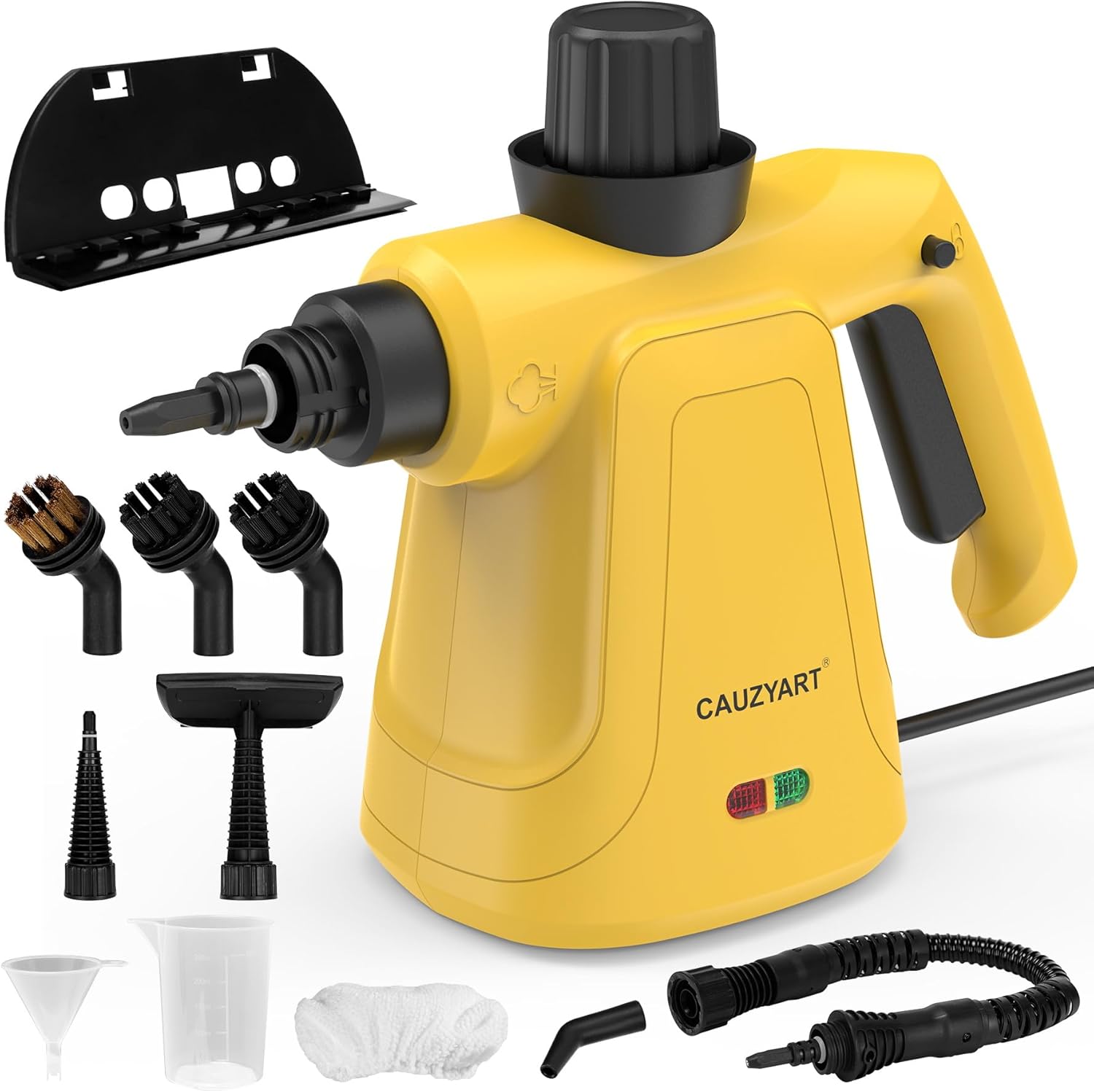 Steam Cleaner for Home, Cauzyart Pressurized HandHeld Steamer for Cleaning with 11pcs Accessories and Safety Lock, Multi-Purpose Steamer for Bathroom,Tile, Window and Car