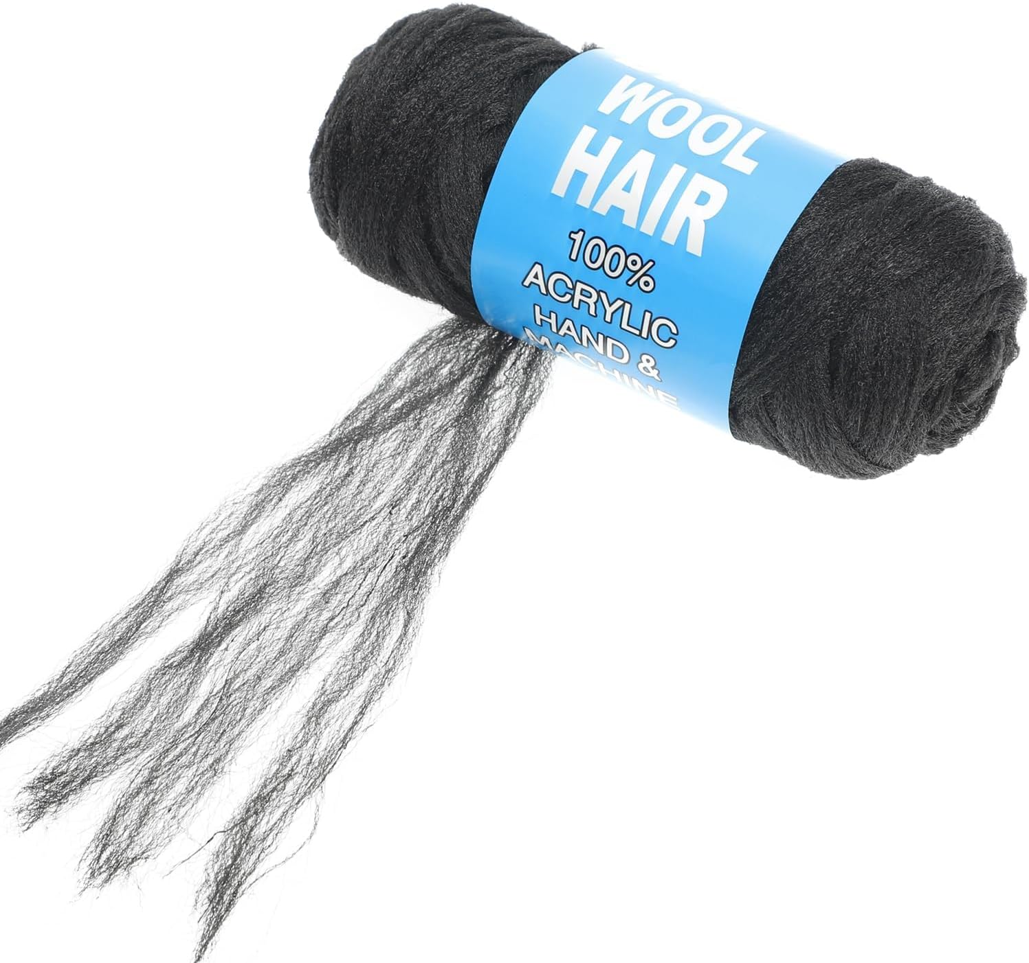 2Pcs Brazilian Yarn Wool Hair Arylic Yarn for Hair Crochet Braid Twist Warps Black Color