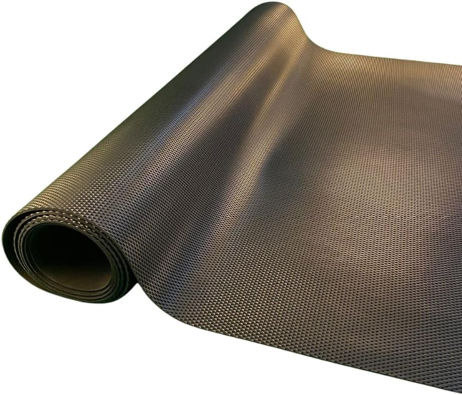 Rubber Matting Roll | 9.5m x 1.2m Emerald Rubber Flooring Mat for Garage Floor, Van, Gym, Shed | Black 3mm Thick Heavy Duty Indoor Outdoor Industrial Non Slip Waterproof Sheet