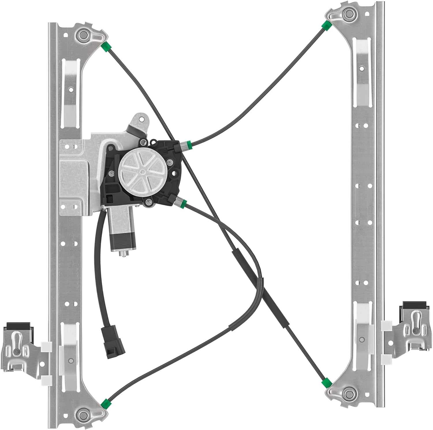 Front Passenger Side Power Window Regulator with Motor (2 Pins) Fit for 2004-2007 Buick Rainier, 2002-2009 Chevrolet Trailblazer, GMC Envoy, Isuzu Saab Oldsmobile Bravada, 741-691