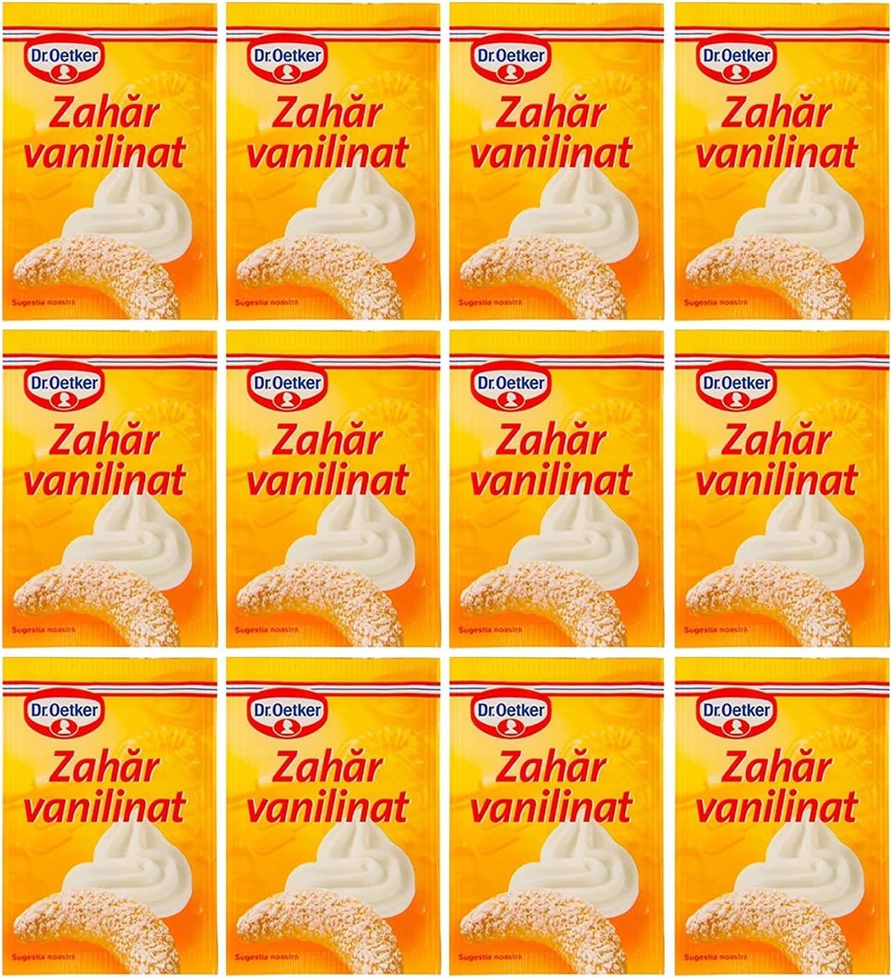 Baking Ingredients Kit by DR Oetker, Baking Powder, Dry Yeast, Egg Dye, Vanilla Sugar (12 Pack, Vanilla Sugar 8g)