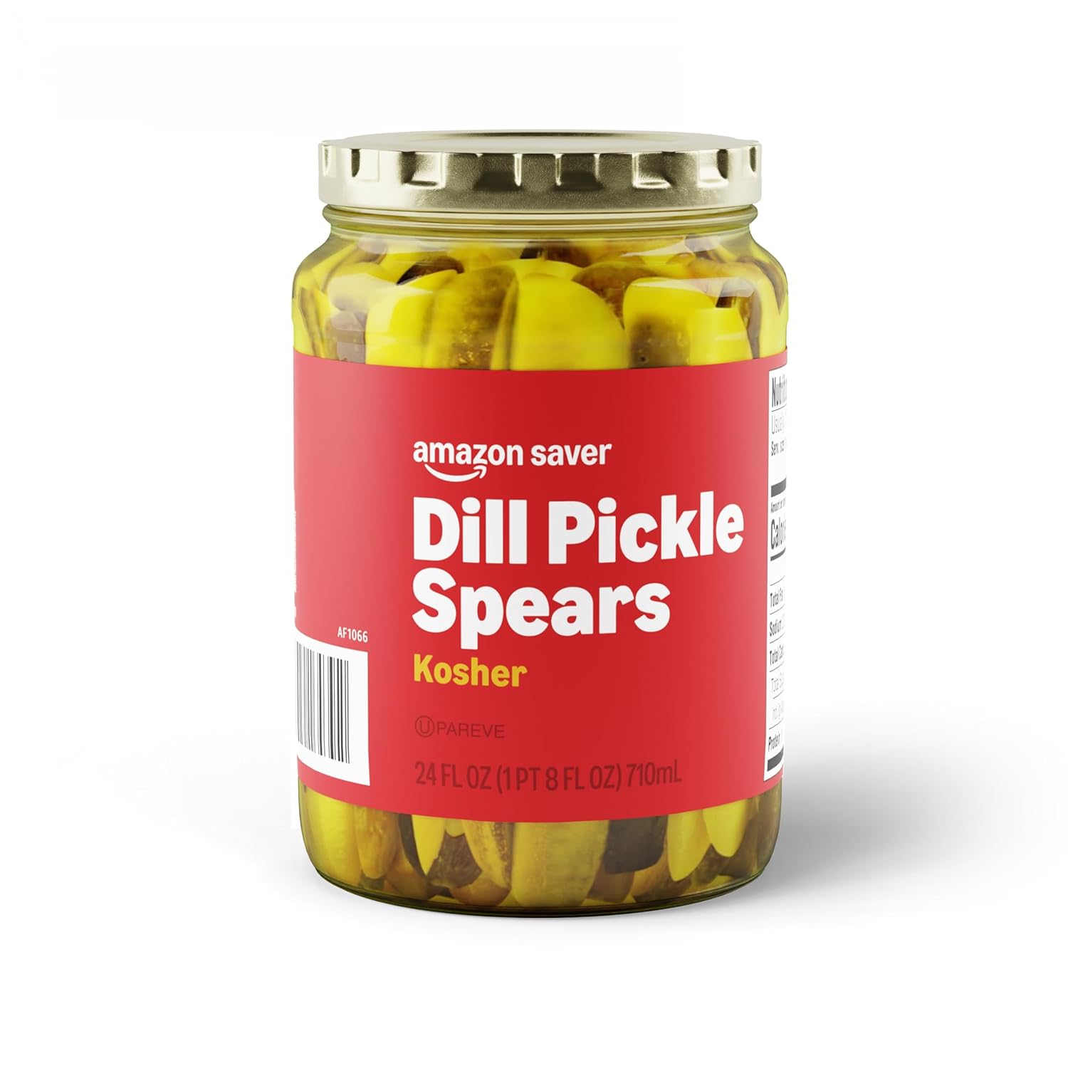 Amazon Saver, Kosher Dill Pickle Spears, 24 Fl Oz (Previously Happy Belly, Packaging May Vary)