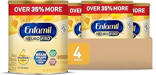 Enfamil NeuroPro Baby Formula, Milk-Based Infant Nutrition, MFGM* 5-Year Benefit, Expert-Recommended Brain-Building Omega-3 DHA, Exclusive HuMO6 Immune Blend, Non-GMO, 113.2 oz​