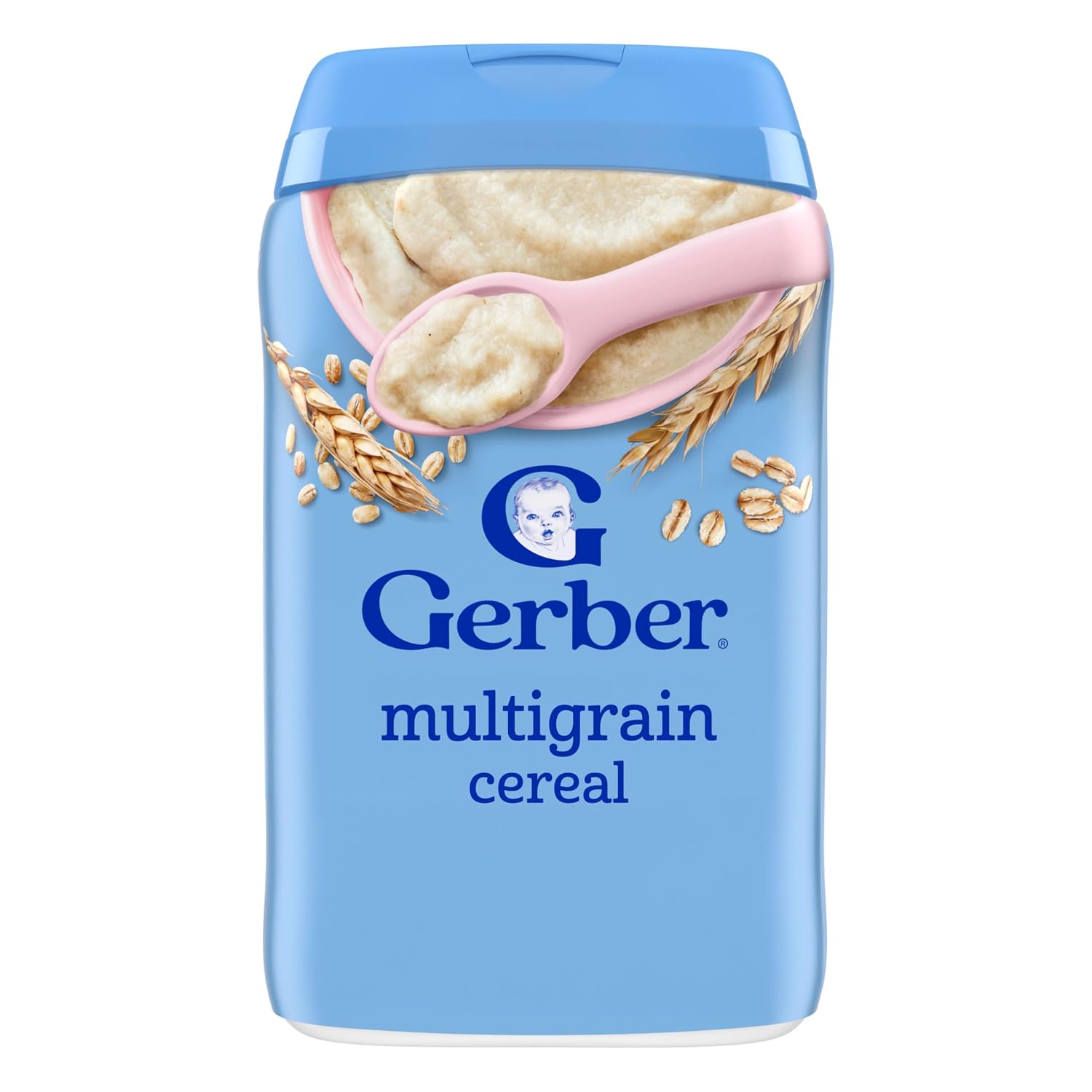 Gerber Stage 2 Baby Food, Multigrain Cereal, Whole Grains, Iron, Zinc & Vitamin B12, Baby Cereal, 6-Pack