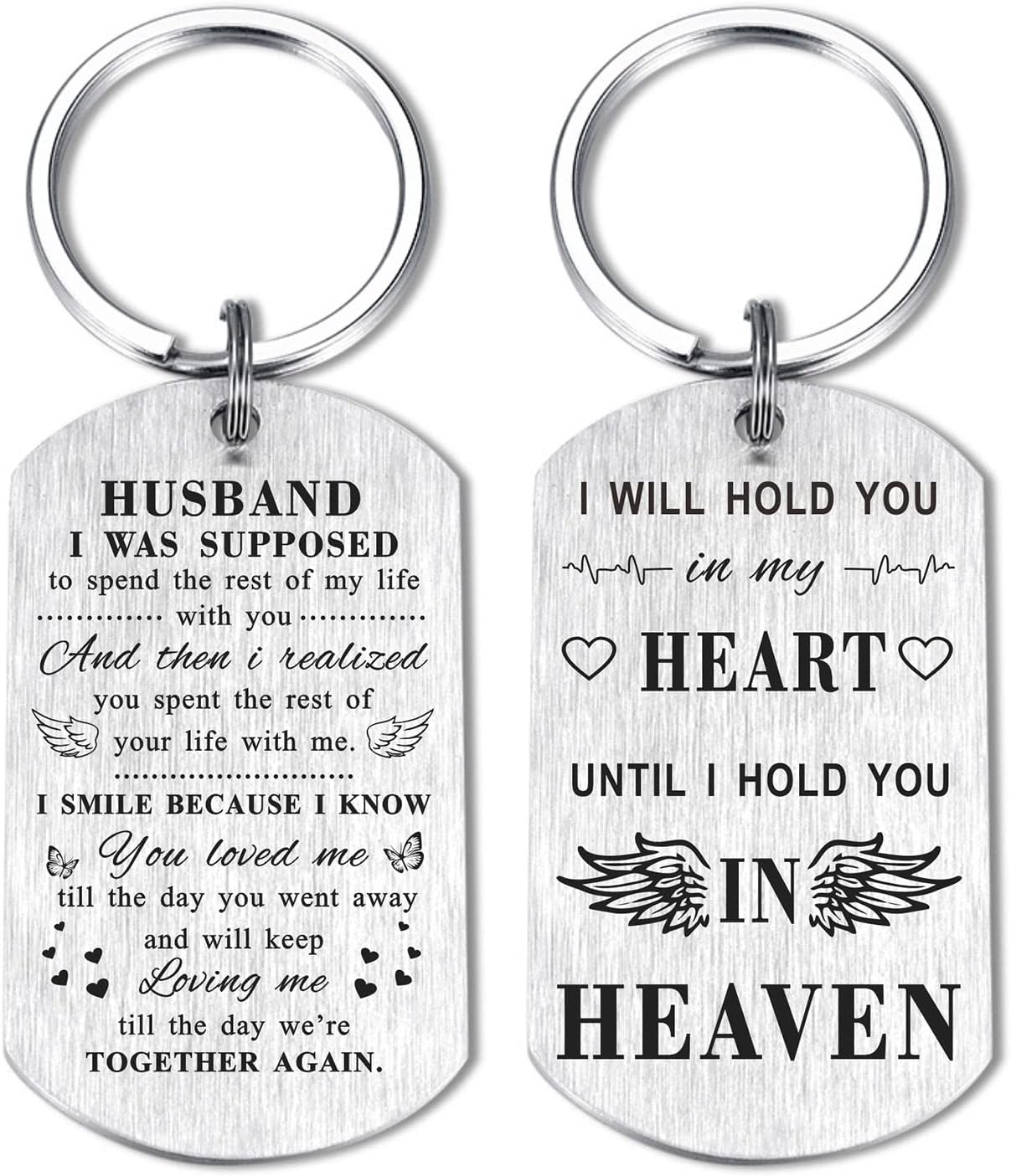 TANWIH Memorial Gifts for Loss of Husband Loss of Wife Sympathy Gifts Bereavement Keychain