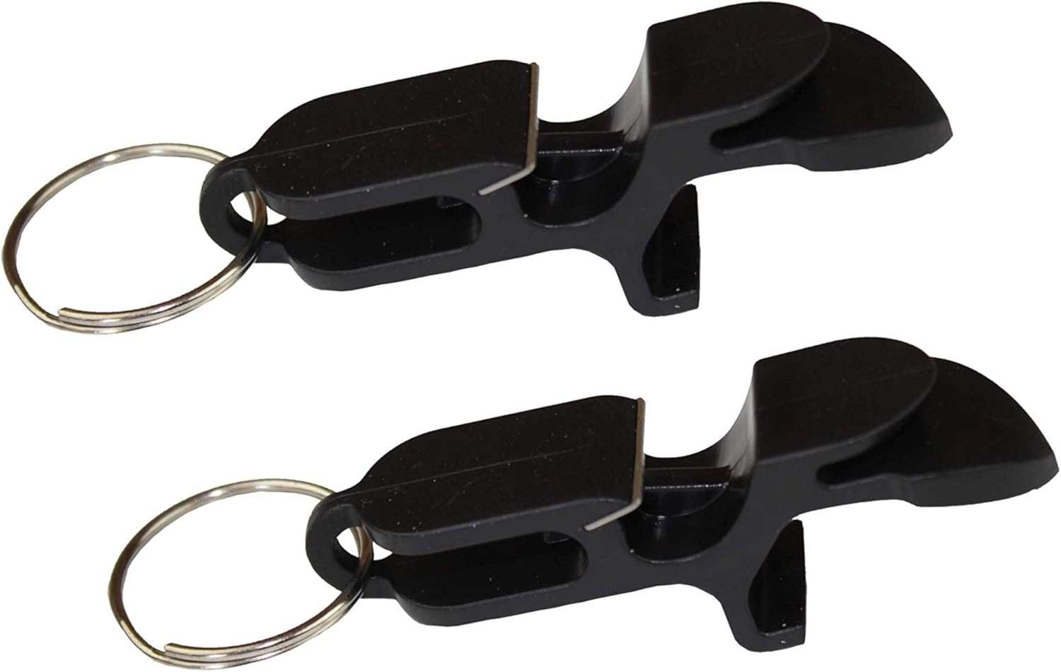 Beer Shotgun tool bottle opener keychain - 2 pack - Black - beer shotgunning tool - great for parties, party favors, gift, drinking accessories