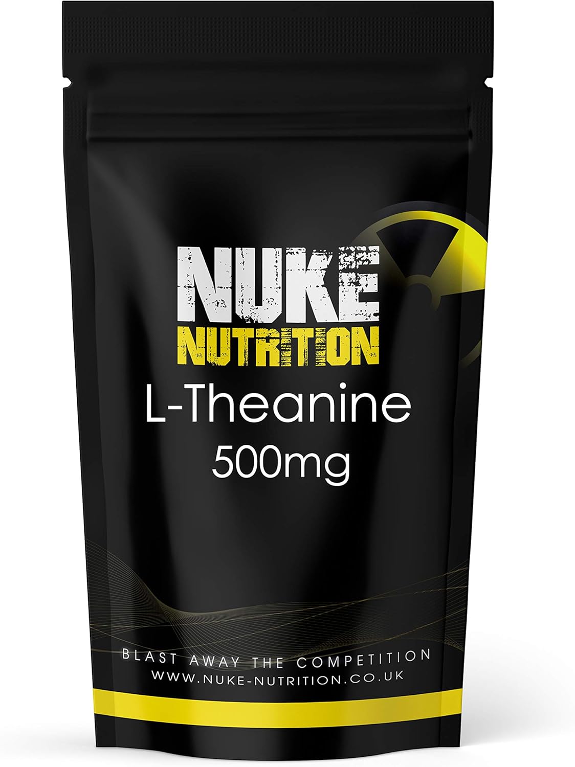 Nuke Nutrition L Theanine 500mg - 60 Tablets - High Strength L-Theanine Supplement for Enhanced Sleep at Night - Boost Focus & Relieve Stress - Pure Natural & Easy Swallow LTheanine - Filler Free