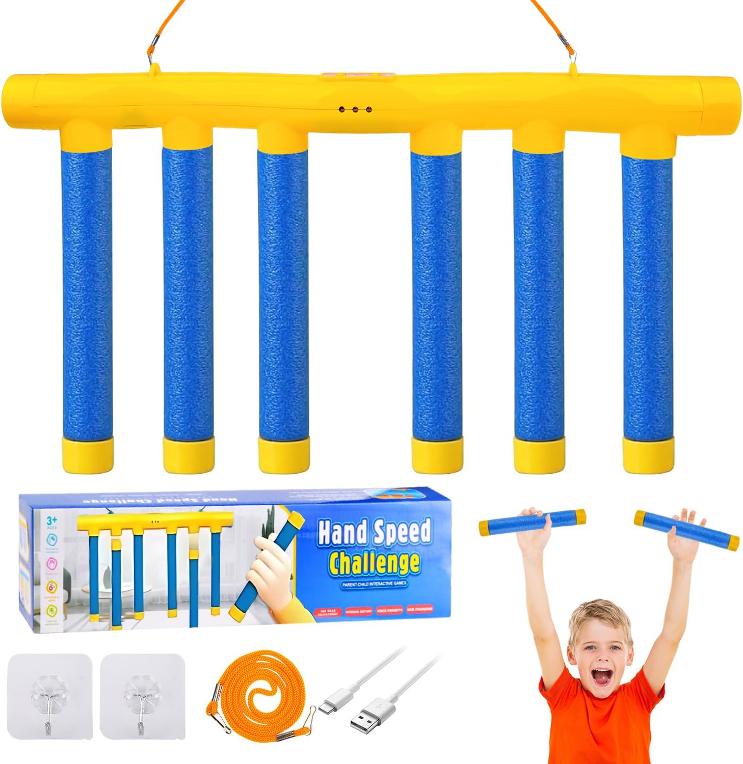 Pipihome Catching Sticks Game, Reaction Game Sensory Toys for Kids & Adults, Focus and Hand Eye Coordination Training for Games Stick, Party Toys Gifts for 3-12 Year Old Kids Boys Girls