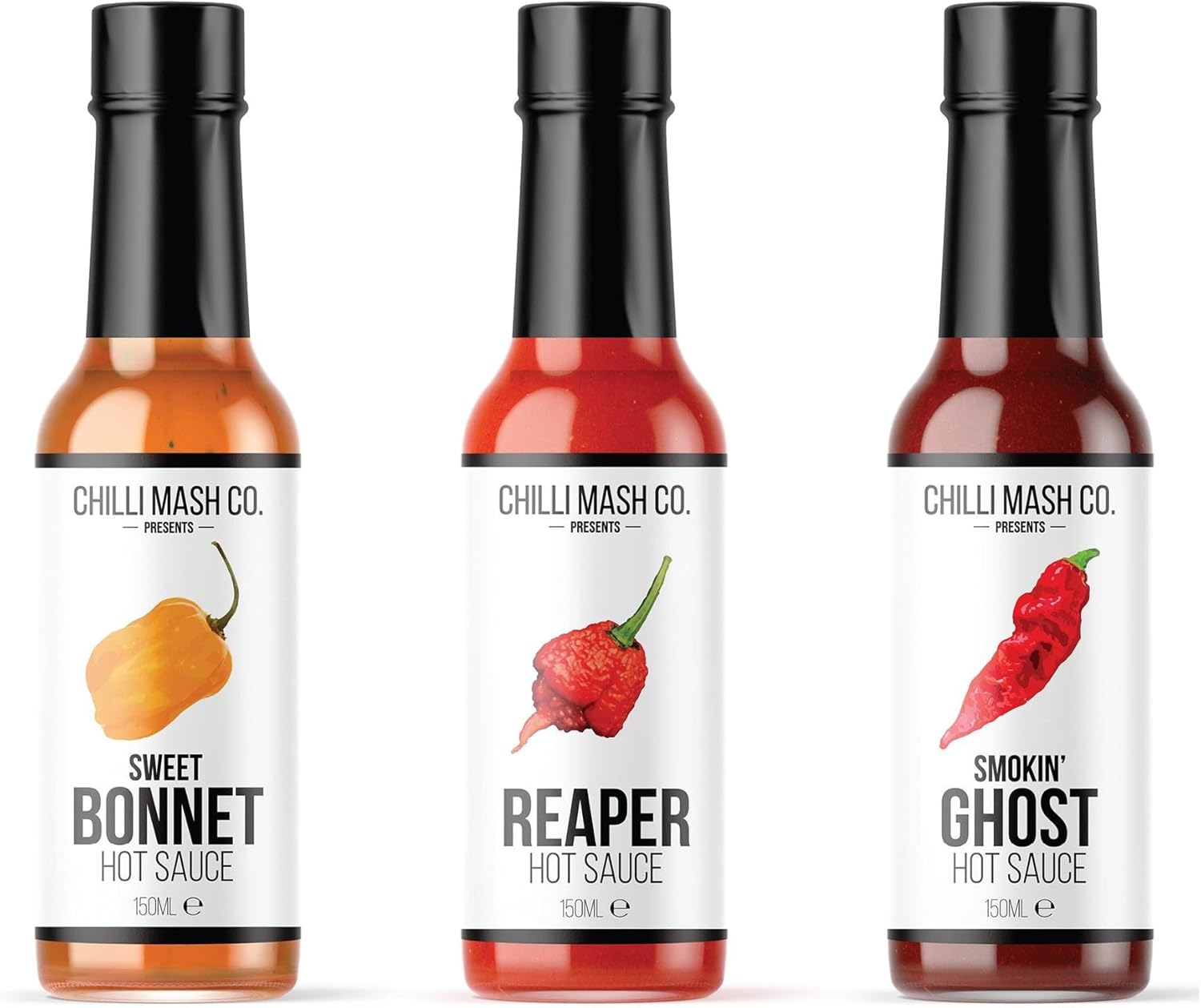 Hot Sauce Trio | 3x 100ml | Chilli Mash Company | Mild To Wild