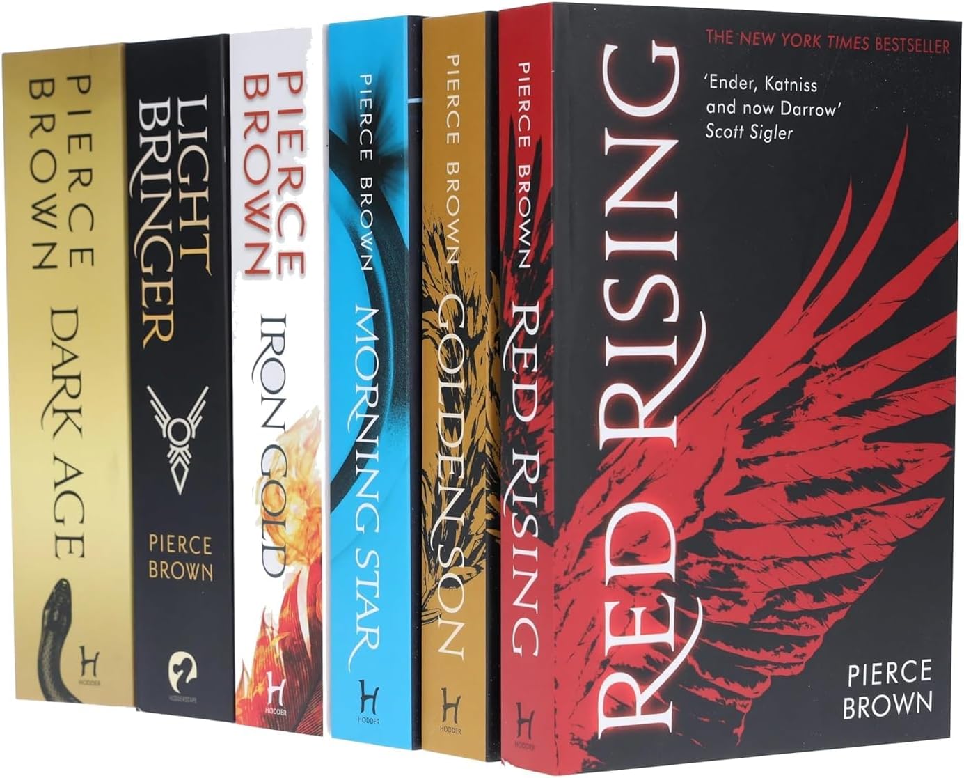 red car The Red Rising Series 6 Books Collection Set (Red Rising, Golden Son, Morning Star, Iron Gold, Dark Age & Light Bringer) Paperback by Pierce Brown