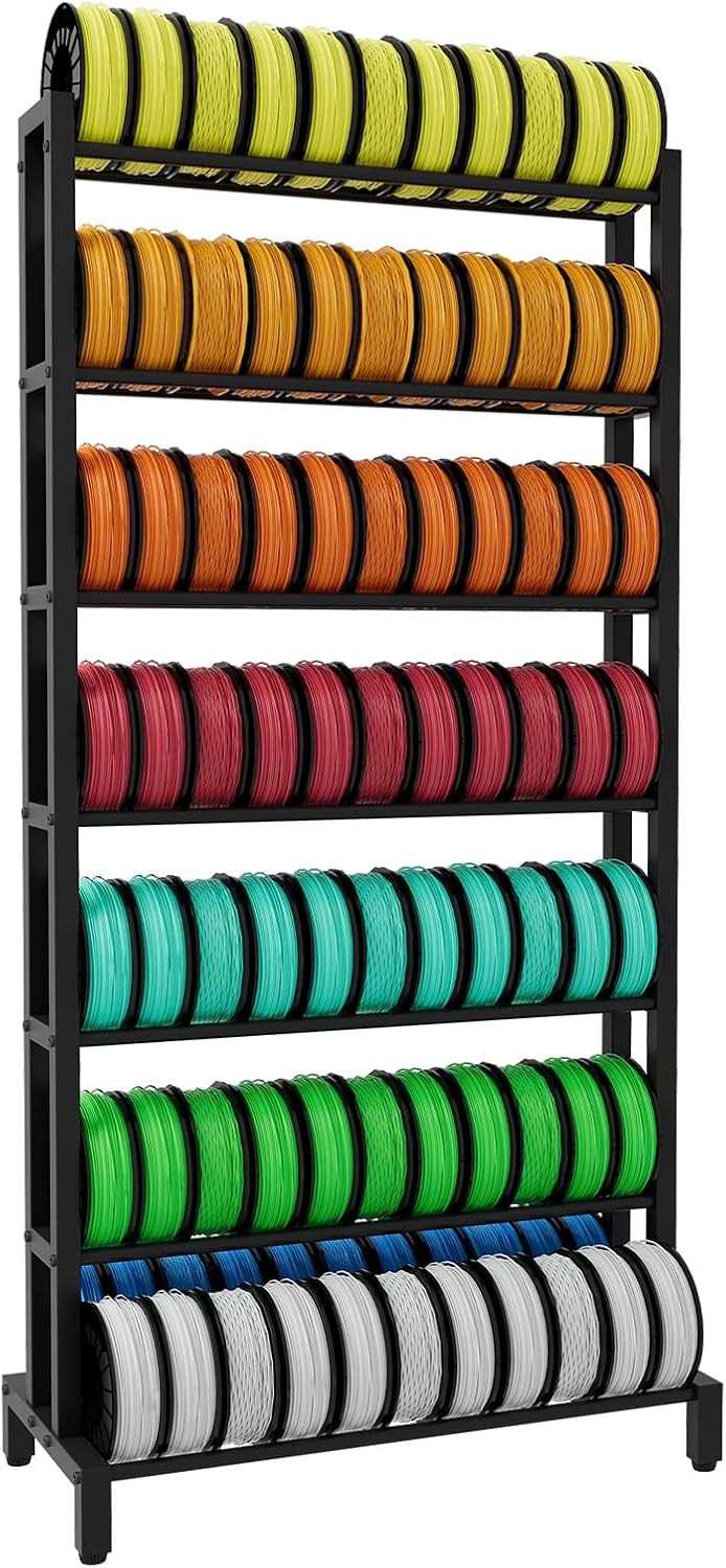 7-Tier 3D Printer Filament Rack - Heavy Filament Storage Rack for PLA/ABS/TPU/Nylon, 3D Filament Storage for 3D Printer Workstation, Office Workshop
