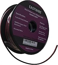 18AWG 100ft Red Black Cable Hookup Electrical Wire, 2 Conductors Flexible Parallel Zip Wire LED Strips Extension Cord Copper clad Aluminum Wire 12V/24V DC Cable
