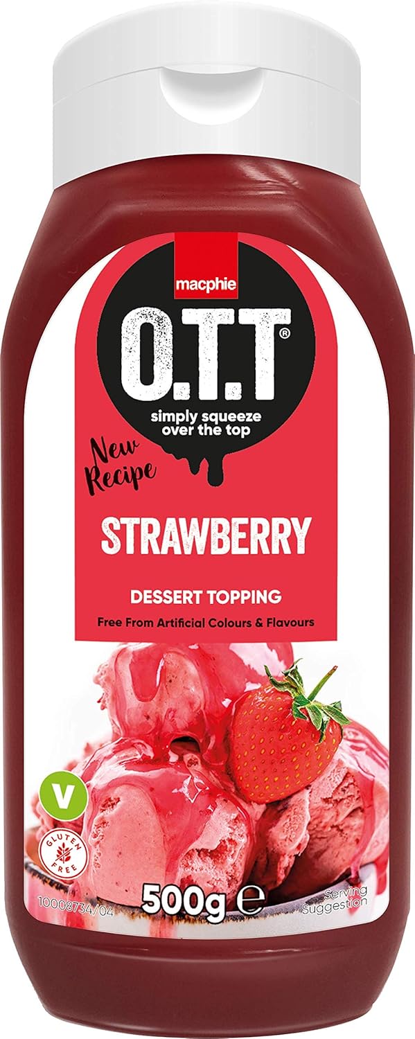 Macphie - OTT Strawberry Dessert Topping Sauce 500g