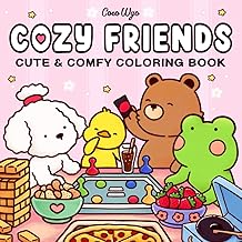 Cozy Friends: Coloring Book for Adults and Teens Featuring Super Cute Animal Characters with Easy and Simple Designs for Relaxation