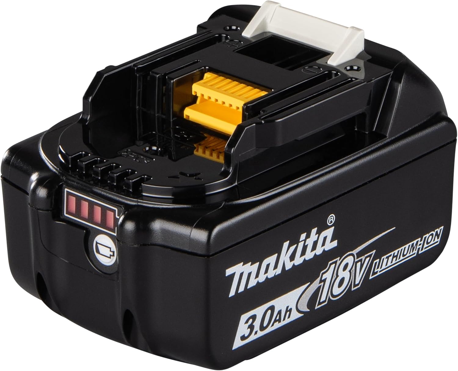 Makita BL1830B battery Li-Ion 3.0Ah 18Volt with Charge Indicator-1975995, black