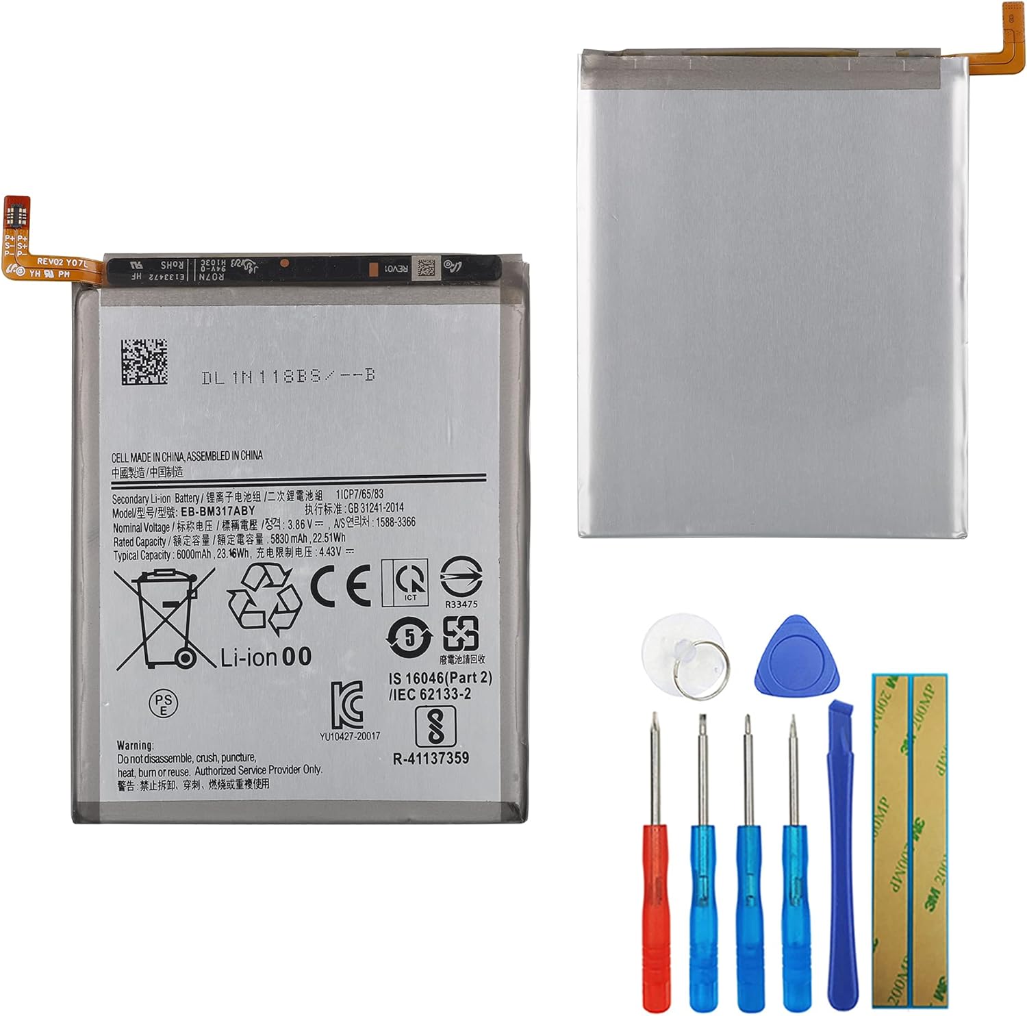 Replacement Battery EB-BM317ABY Compatible with Samsung Galaxy M31, M31S SM-M317F,SM-M317F/DS with Tools