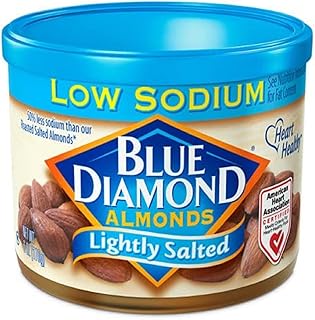 Blue Diamond Almonds, Lightly Salted, Low Sodium, 6 Ounce