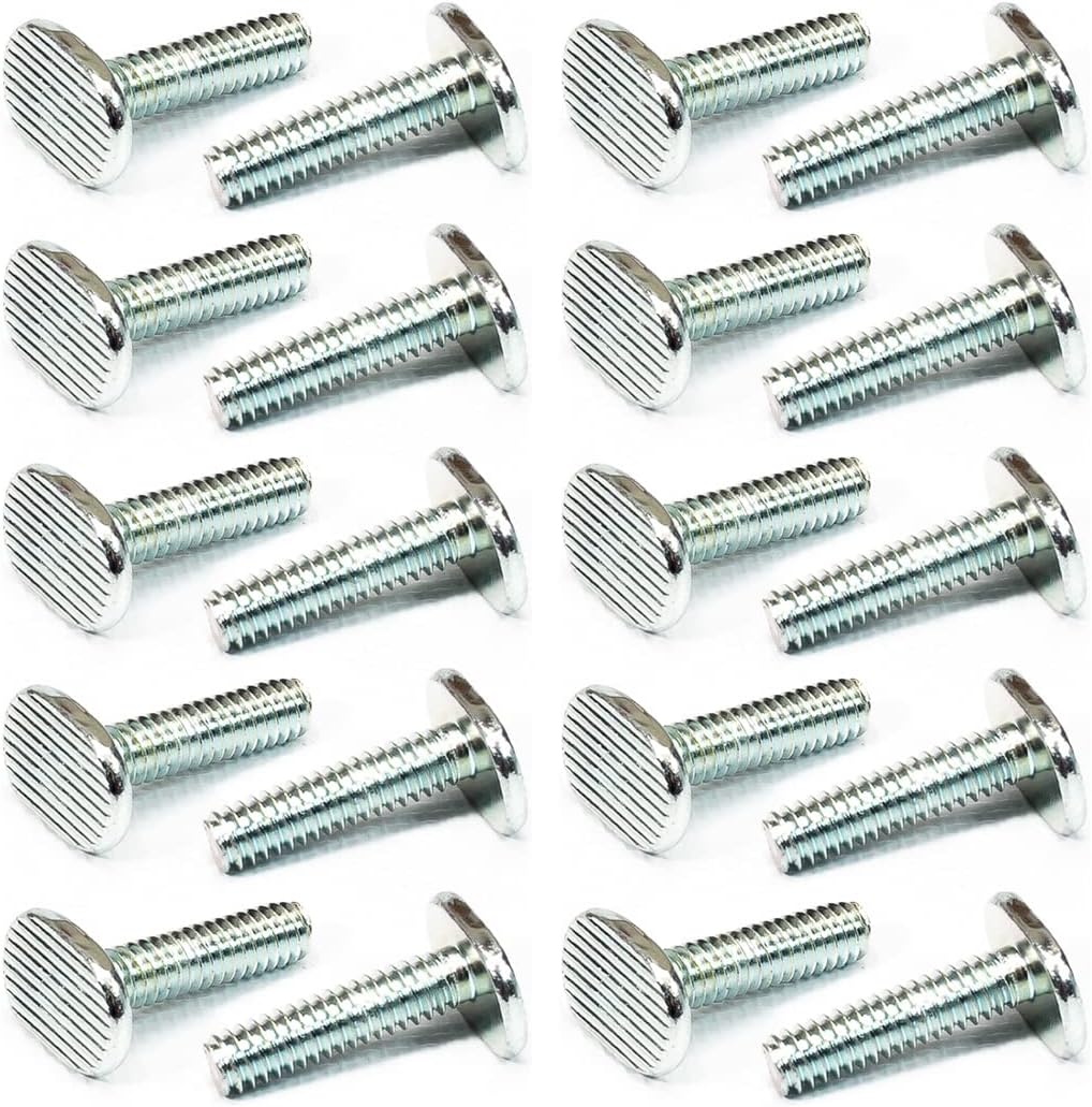 POWERTEC 1/4"-20 T Track Bolts 20 Pack for T Track, 1 Inch Long T Slot Bolts for Universal T Track, T Track Accessories for Woodworking Jigs and Fixtures (QTB1004)