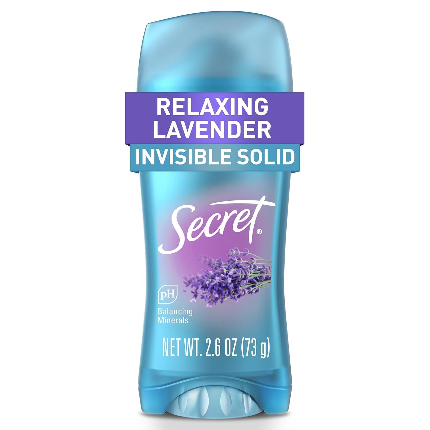 Secret Fresh Antiperspirant Deodorant for Women, 72hr Breathable Sweat & Odor Protection, Instant Freshness & Gentle, PH Balancing Minerals, Clear Gel, Relaxing Lavender Scent, 2.6 oz
