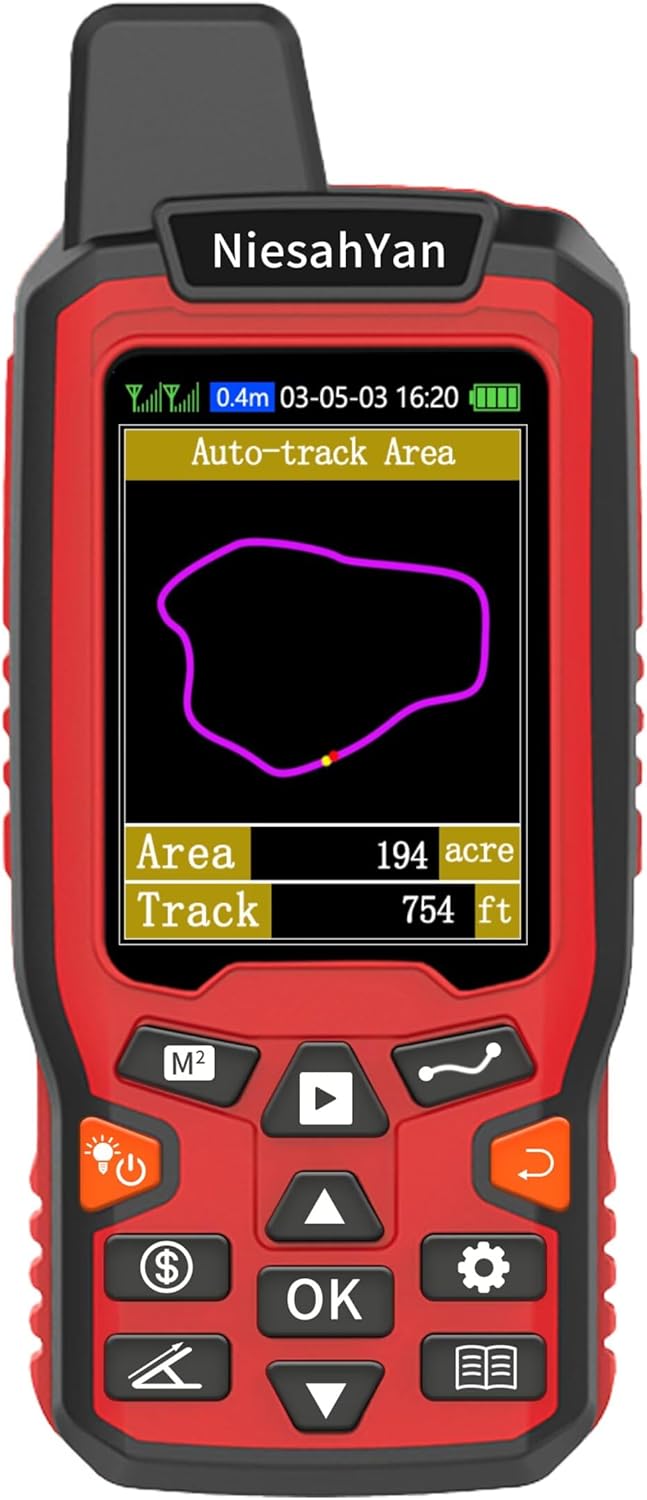 ZL180 Handheld GPS for Surveying, High Precision Rugged Land Surveying Equipment for Ranches, Garden, Farmland and Parking Area Distance Measuring
