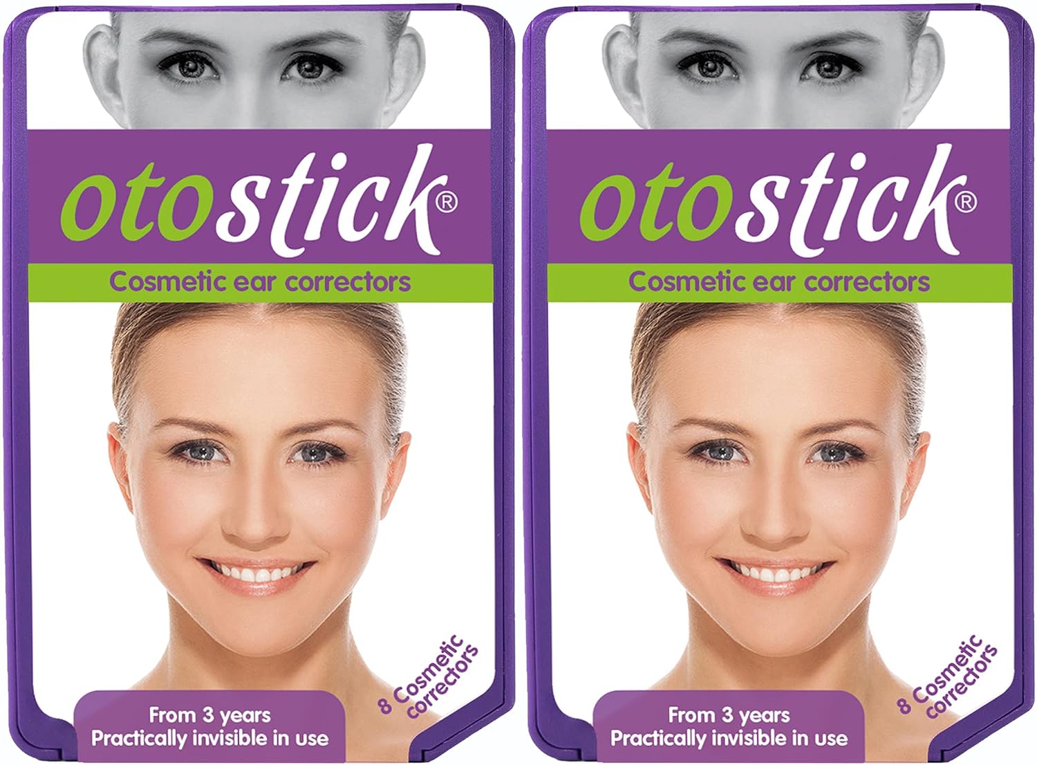 Otostick - 2 Pack 8 Count Cosmetic Discreet Protruding Ear Corrector - Corrective Ear Care Products for Ear Pinning without Surgery from 3 Years.