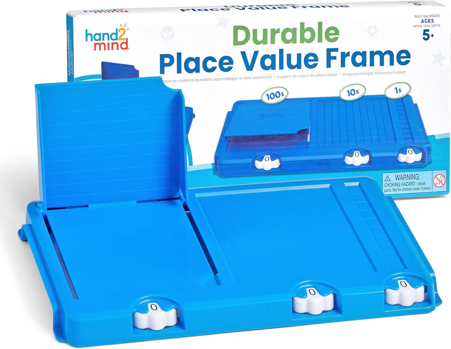 Learning Resources Durable Place Value Frame, Base Ten Frames Place Value Blocks, Maths Manipulatives, Base 10, Plastic Base Ten Blocks Frame, Maths Classroom Supplies, Ages 5+
