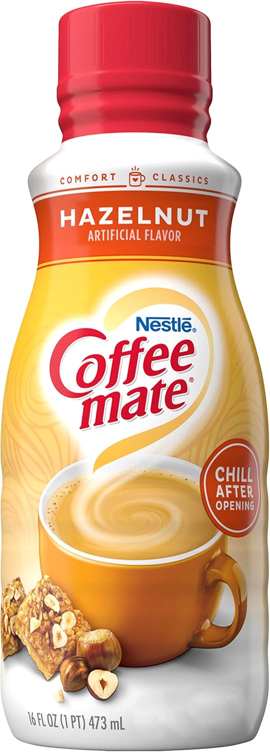 Coffee Mate Nestle Hazelnut Liquid Coffee Creamer, 1.3 pounds