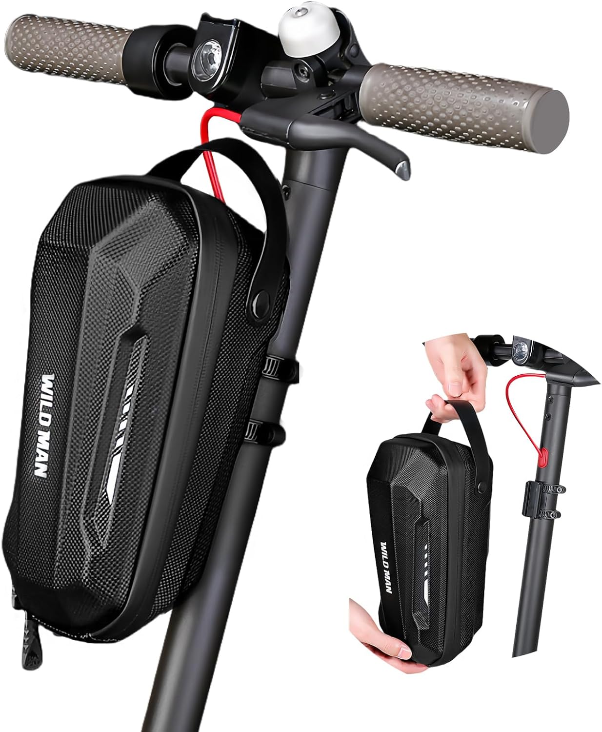 flintronic Electric Scooter Storage Bag, 2L/3L Hard Shell Front Bags, EVA Waterproof Scooter Handlebar Bag for Mijia M365 Pro Segway Ninebot E ES1/2/3/4