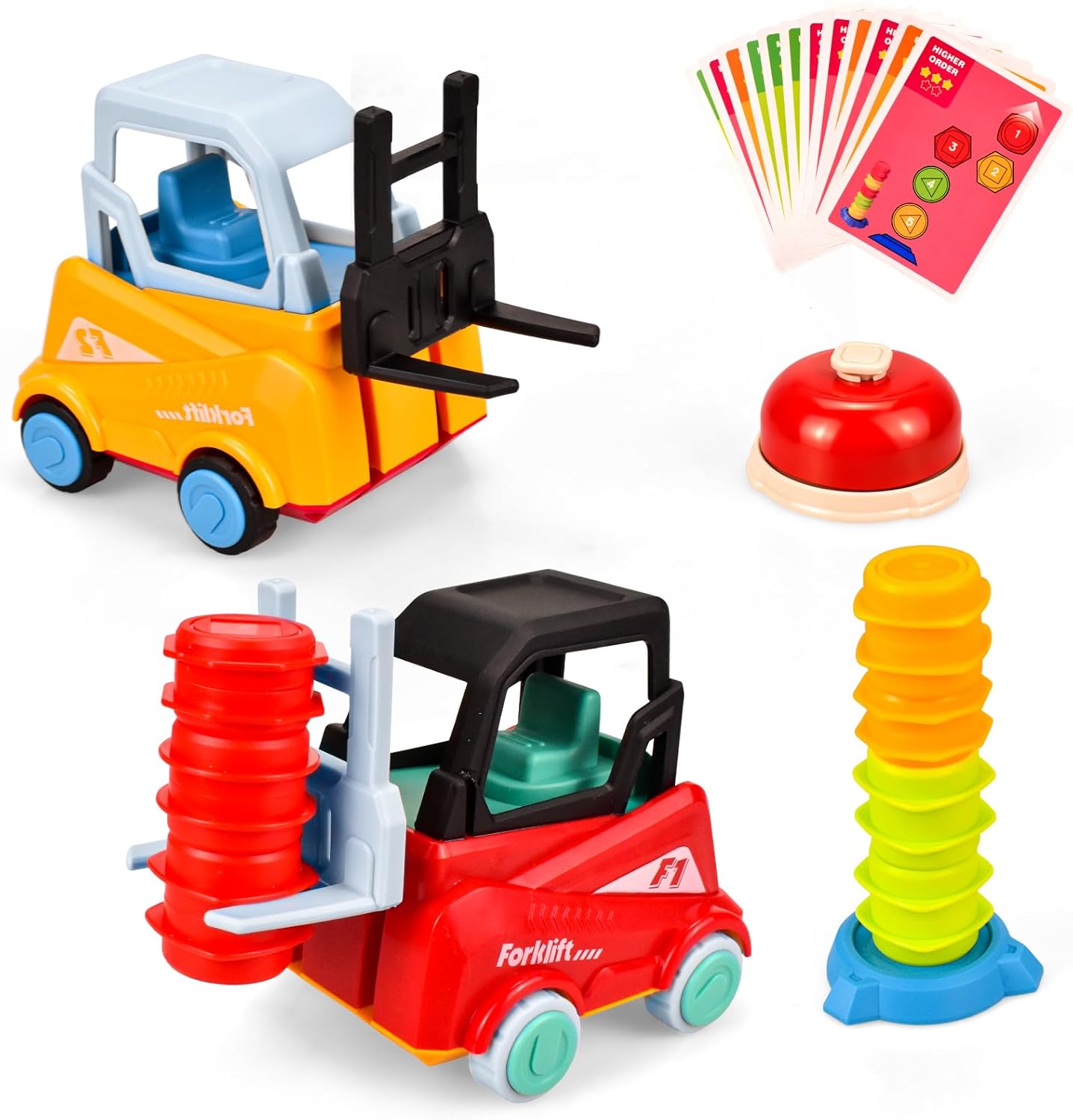 Hayoom Engineer Forklift Transport Game, Forklift Frenzy Car, Sensory Toys for 2+ Boys & Girls