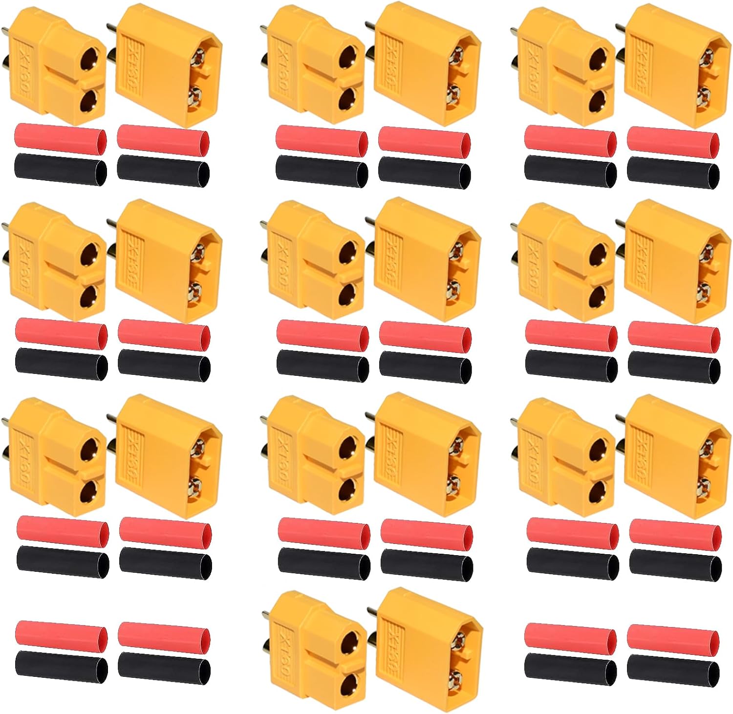 10 Pairs XT60 Connectors XT60 Male and Female Bullet Connectors Power Plugs, Suitable for RC Lipo Battery Remote Control Cars XT60 Connectors