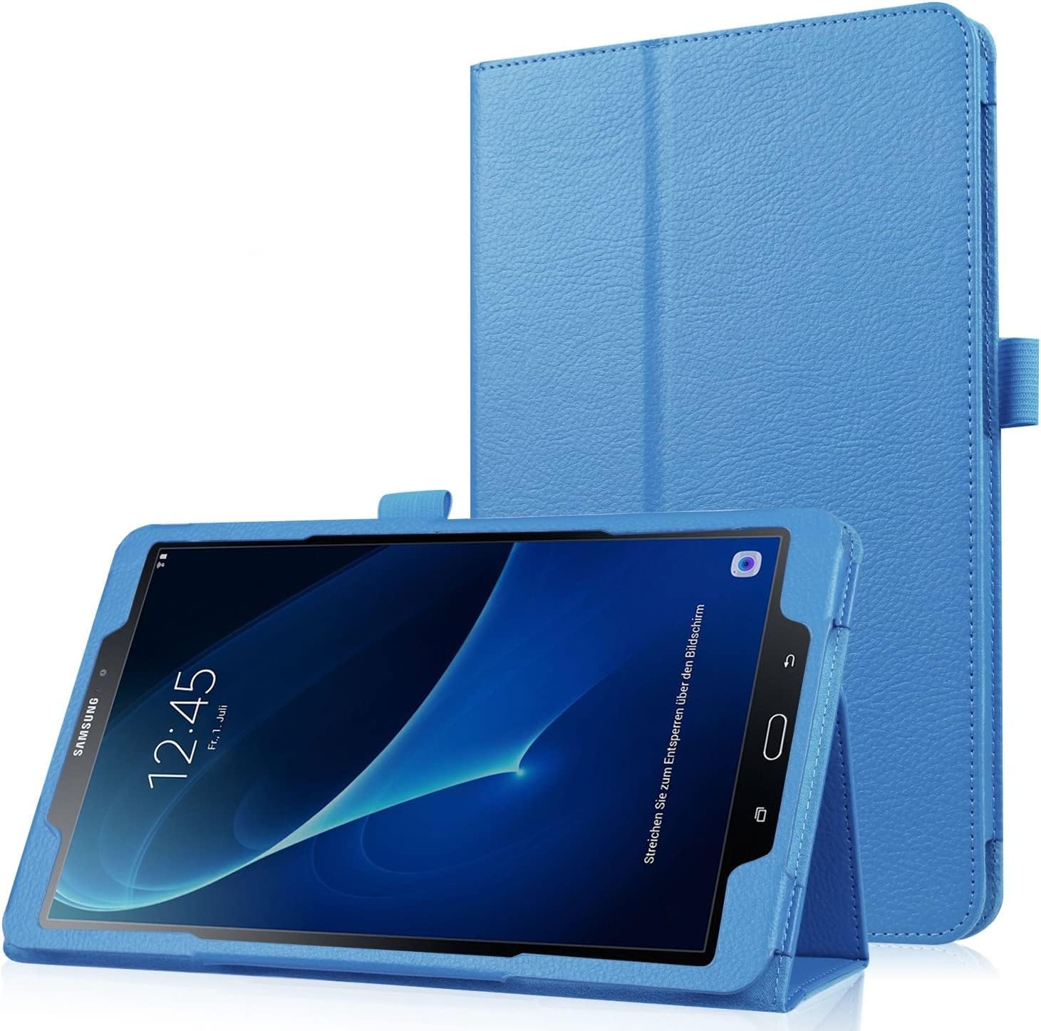 Asng Samsung Galaxy Tab A 10.1 Case - Slim Folding Cover with Auto Wake/Sleep for Samsung Galaxy Tab A 10.1" 2016 Tablet (SM-T580/T585/T587, No Pen Version) (Sky Blue)