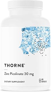 Thorne Zinc Picolinate 30 mg - Well-Absorbed Zinc Supplement for Growth and Immune Function - 180 Capsules