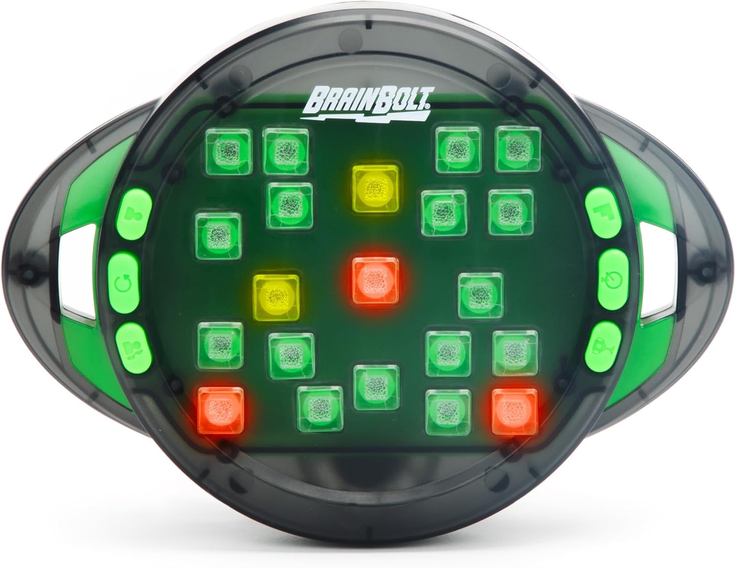 Learning Resources EI-8435 BrainBolt Brain Teaser, Puzzle Ages 7 to 107, Highly Competitive, Mind-Melting Light-Up Memory Game, Educational Insights, Solo or Two Player, for Travel, Black, Green, 20.3
