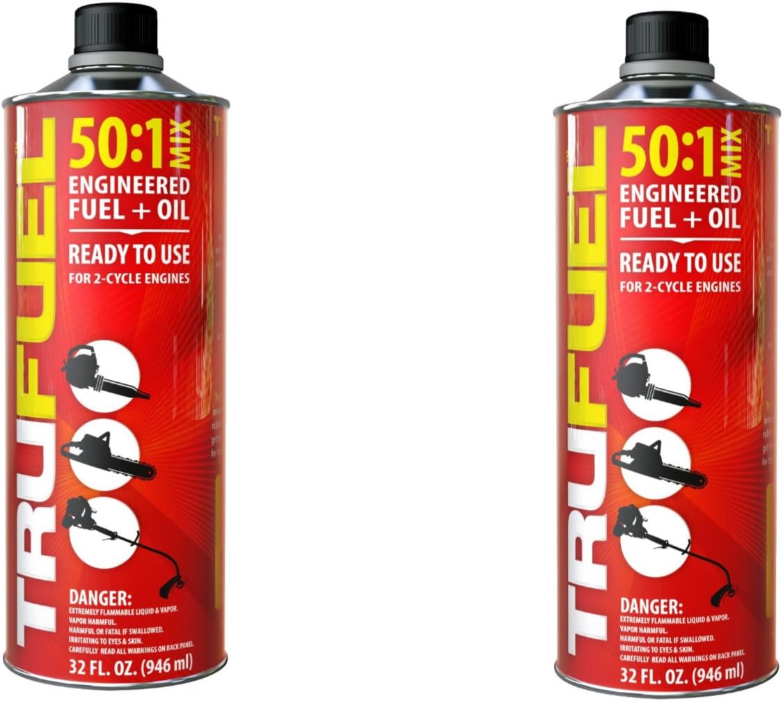 Pre-Blended 2-Cycle Fuel for Outdoor Equipment - 32 oz. (2-Pack, 50:1)