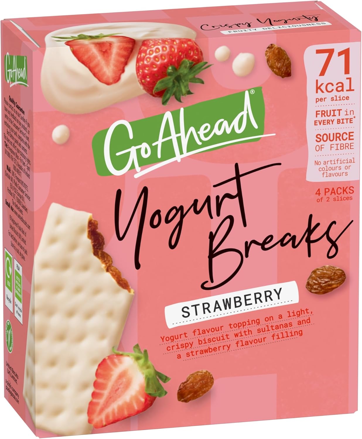 Go Ahead Strawberry Yogurt Breaks, 4 Bars, 142 g (Pack of 1)
