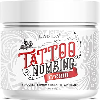 Tattoo Numbing Cream Maximum Strength(45g), 6 Hours Maximum Strength, Numbing Cream for Waxing Brazilian Wax, Best Tattoo Numbing Cream, Numbing Cream for Tattoos, Numbing Cream for Waxing