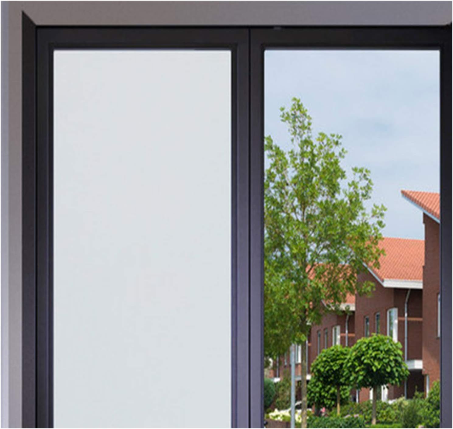 Window Films Glass Film Static Cling Window Film Privacy For Office Bathroom Home Anti-UV Static No Glue frosted window film privacy window film self adhesive Various sizes-White matte 0.4x1m