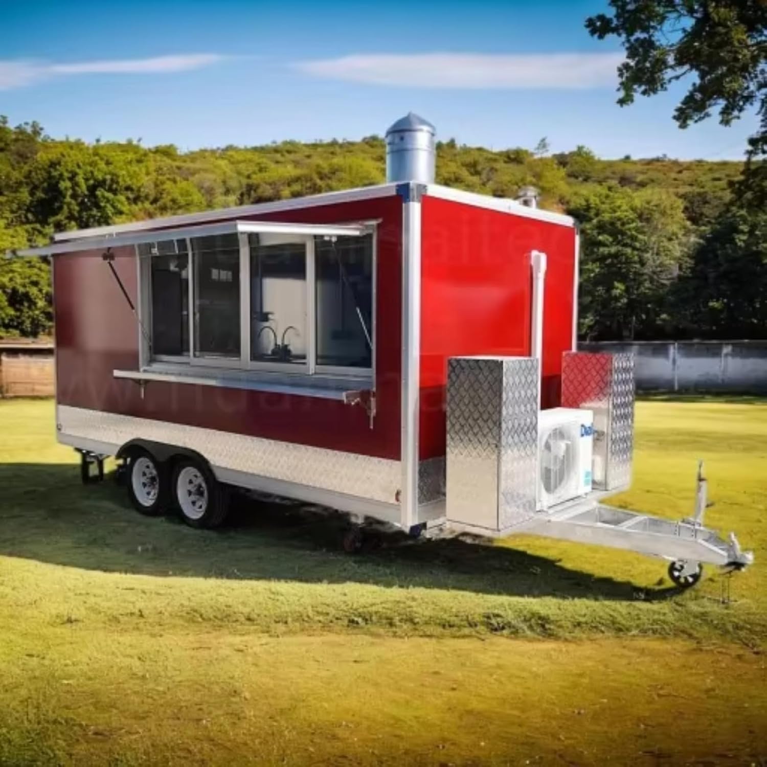 Fully Catering Equipped Food Truck Hot Dog Dish Transport Cart Customized Food Trailer with Full Restaurant Kitchen Equipment