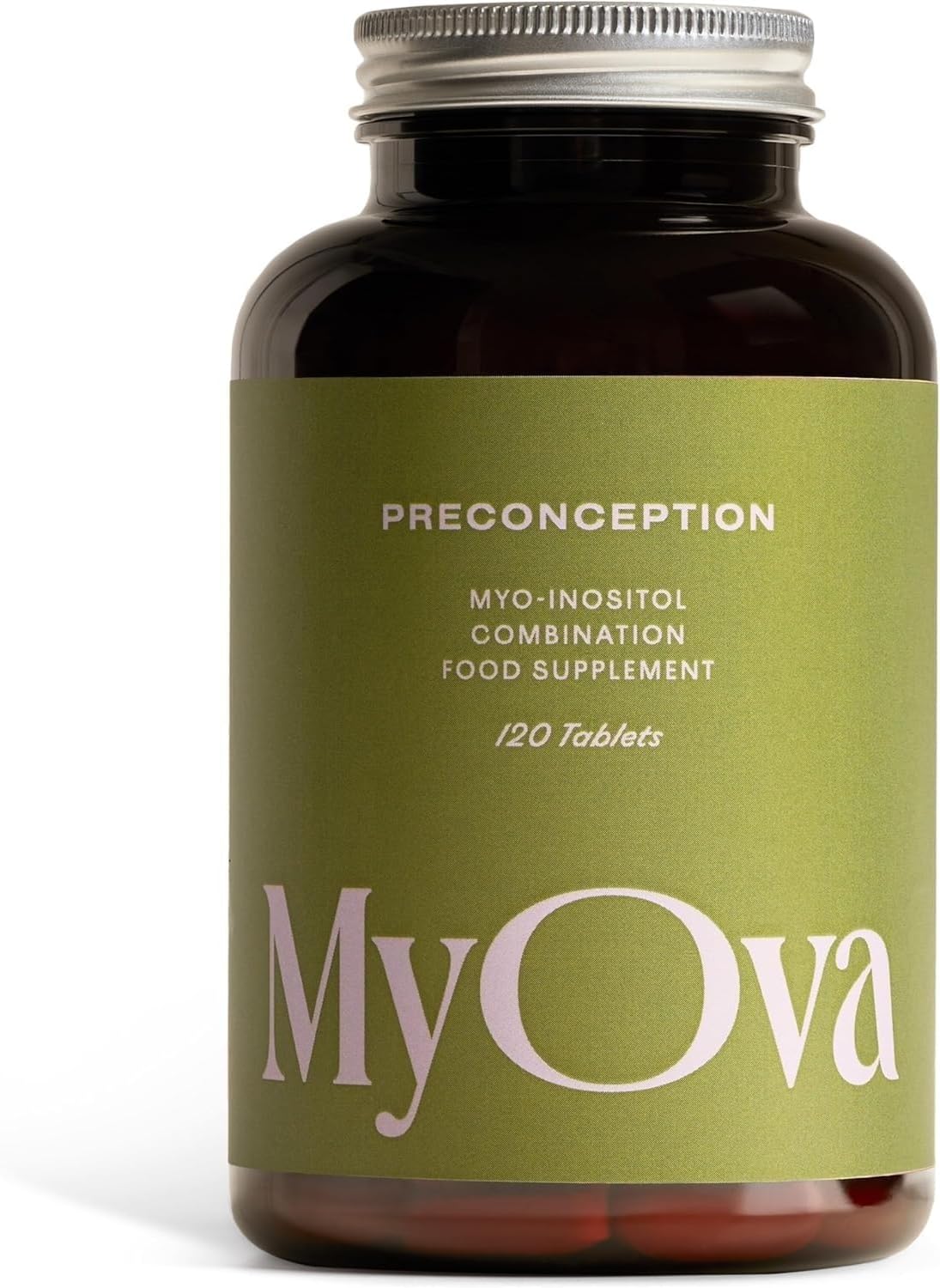 MyOva Preconception - Fertility Boosting PCOS Supplement - 30-Day Supply - 2000mg Myo-Inositol & 400ug Folate for PCOS Support - Prenatal Vitamins for Women, Inositol Tablets – UK Manufactured
