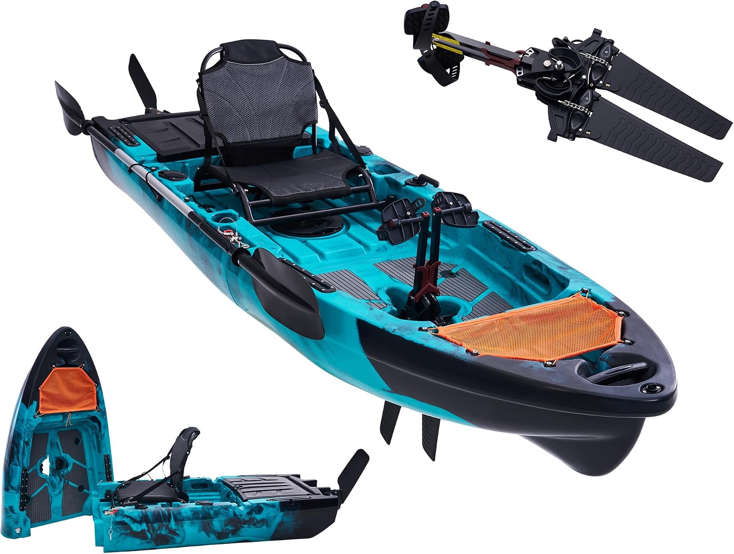 Albott Modular Fishing Kayak with Drive System & Durable HDPE, Customizable