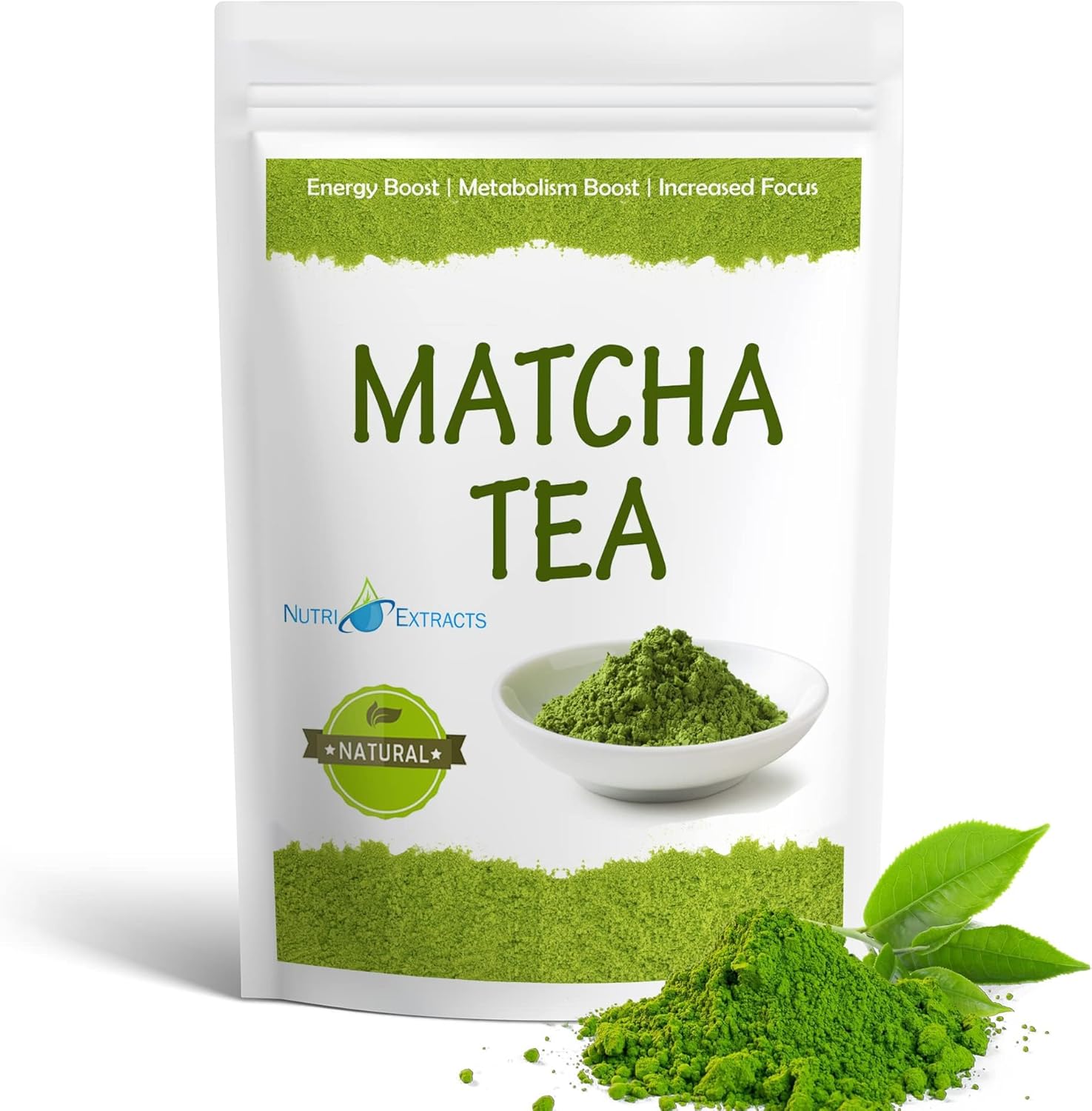 NutriExtracts Matcha Green Tea Powder 100g, Our Original Ceremonial Grade - Ideal for Matcha Latte, Smoothies, Cooking, Drinking, Natural Energy, Focus & Detox